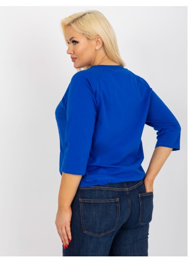 Modré tričko s potlačou