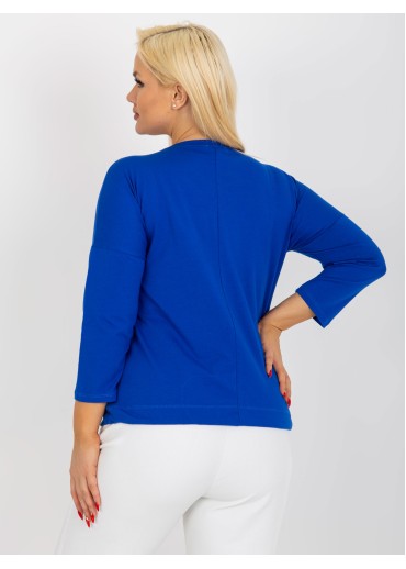 Modré tričko s potlačou