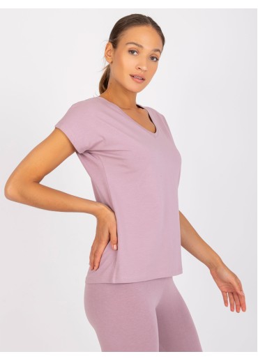Tmavopúdrovo ružové basic tričko