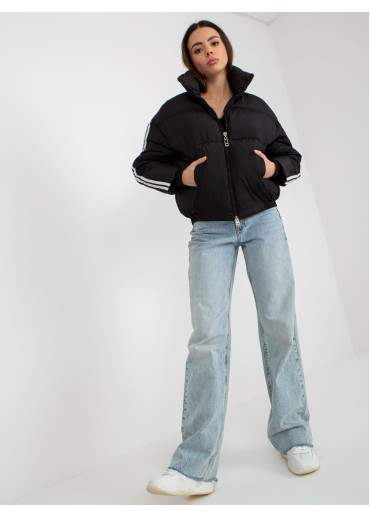 Čierna prešívaná bunda