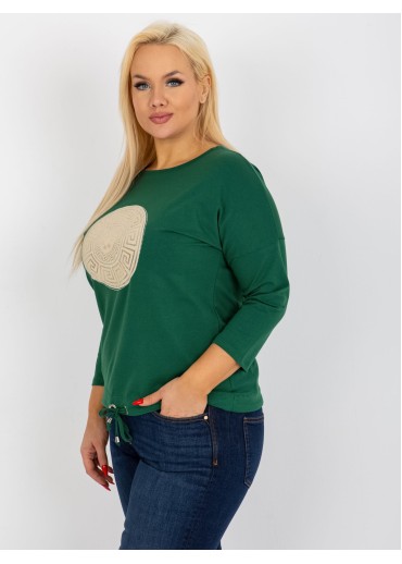 Tmavozelené tričko s potlačou