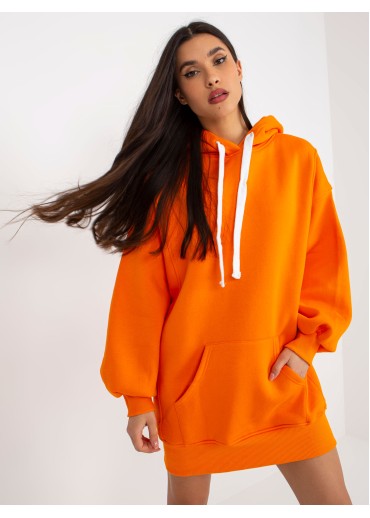 Oranžová predĺžená mikina