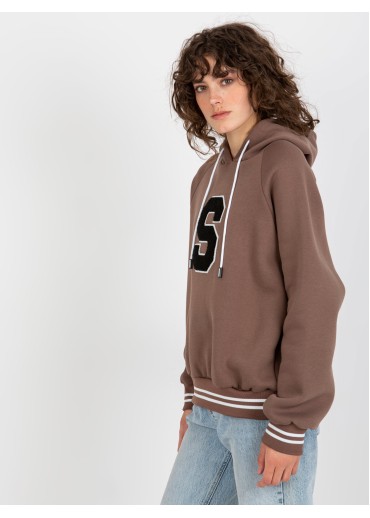 Hnedá mikina s kapucňou