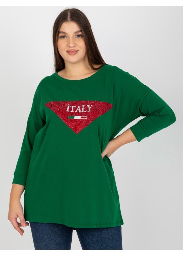 Tmavozelené tričko Italy