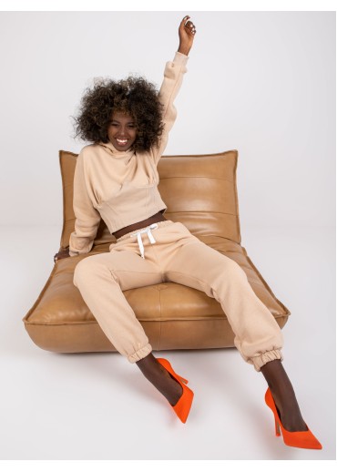 Béžovo hnedá tepláková súprava