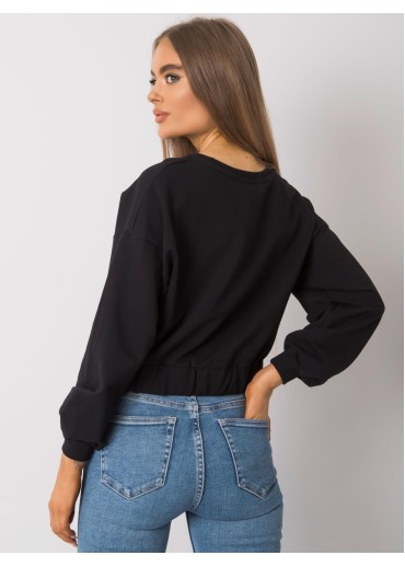 Čierna crop top mikina