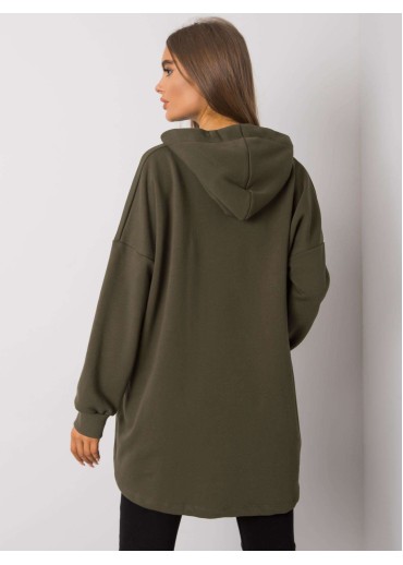 Khaki zelená mikina s kapucňou