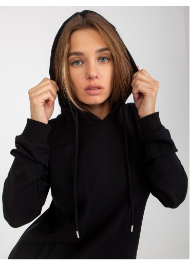 Čierna mikinová tunika