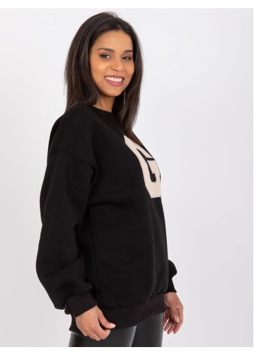 Čierna basic mikina