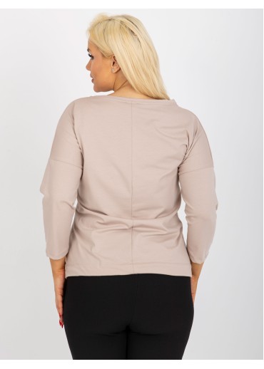 Béžovo hnedé tričko s potlačou