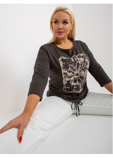 Tmavosivé tričko s potlačou