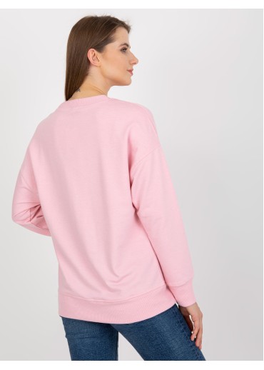 Púdrovo ružová mikina