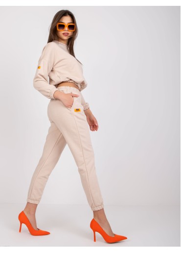 Béžovo hnedá tepláková súprava