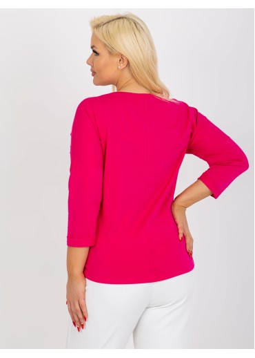 Fuchsiovo ružové tričko s potlačou