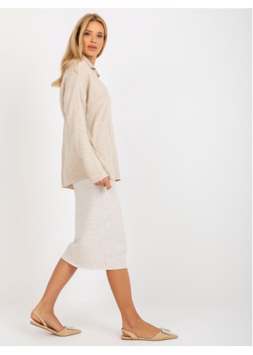 Béžovo hnedý pulóver