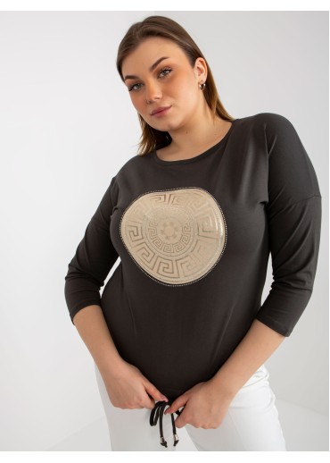 Tmavosivé tričko s potlačou