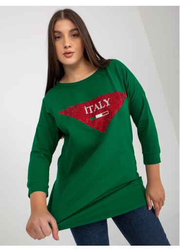 Tmavozelené tričko Italy