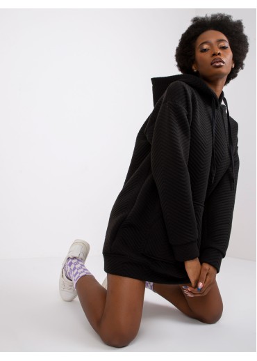 Čierna predĺžená mikina