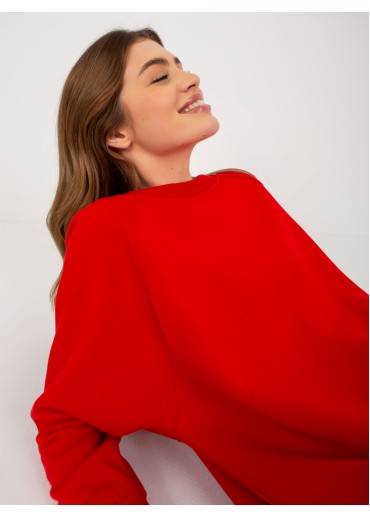 Červená mikinová tunika