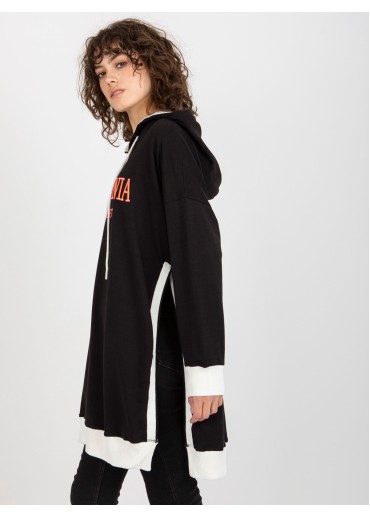 Čierna mikinová tunika