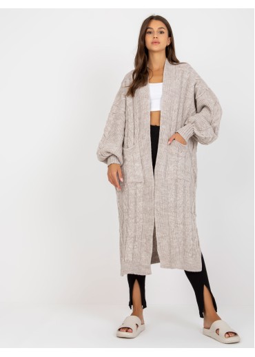 Béžovo hnedý kardigán