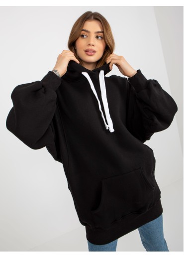 Čierna predĺžená mikina
