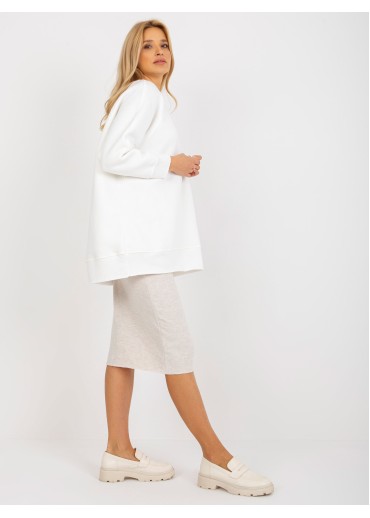 Smotanovo biela mikinová tunika