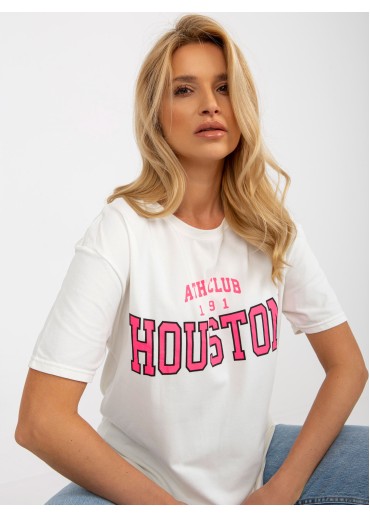 Smotanovo biele basic tričko s potlačou