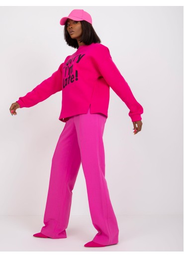 Fuchsiovo ružová mikina