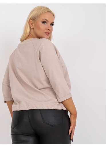 Béžovo hnedé tričko s potlačou