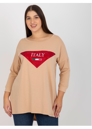 Béžovo hnedé tričko Italy
