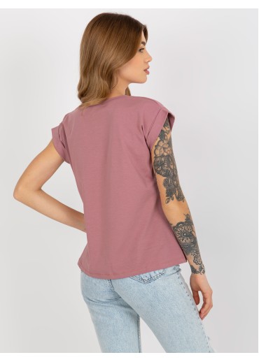 Tmavopúdrovo ružové tričko