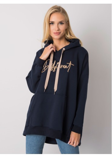 Modrá mikina s kapucňou