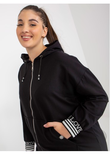 Čierna mikina s kapucňou