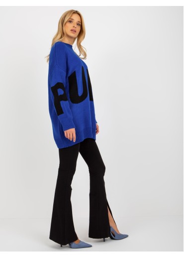 Kobaltovo modrý pulóver