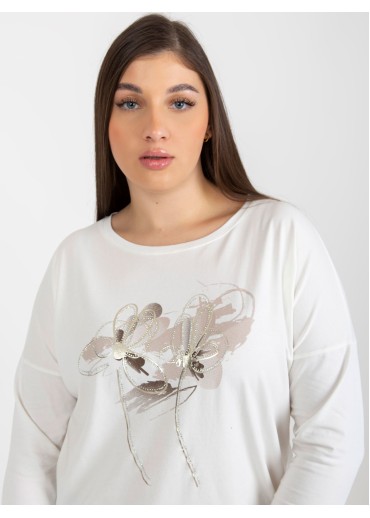 Smotanovo biele tričko s potlačou