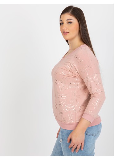 Púdrovo ružový pulóver