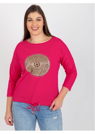 Fuchsiovo ružové tričko s potlačou