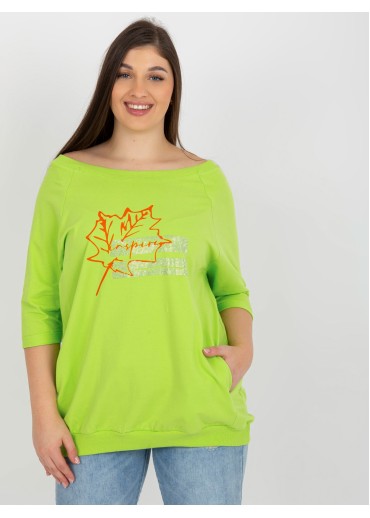 Limetkovo zelené tričko Javorový list