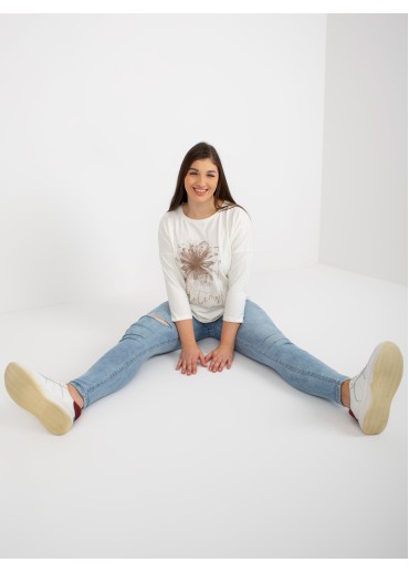 Smotanovo biele tričko s potlačou