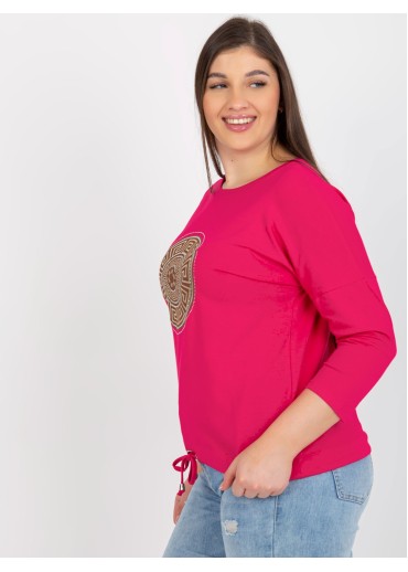 Fuchsiovo ružové tričko s potlačou