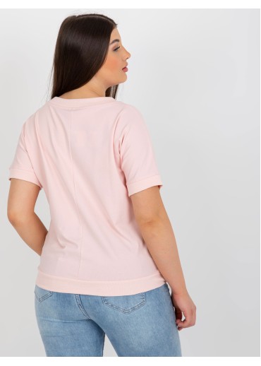 Púdrovo ružové tričko s potlačou