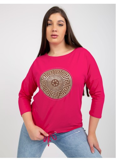 Fuchsiovo ružové tričko s potlačou