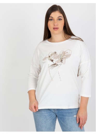 Smotanovo biele tričko s potlačou