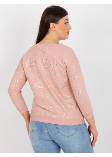 Púdrovo ružový pulóver