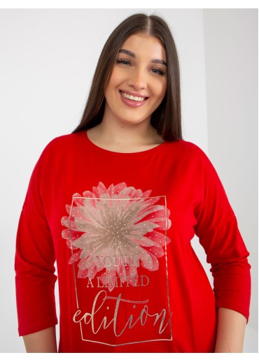 Červené tričko s potlačou