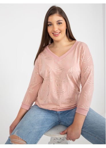 Púdrovo ružový pulóver