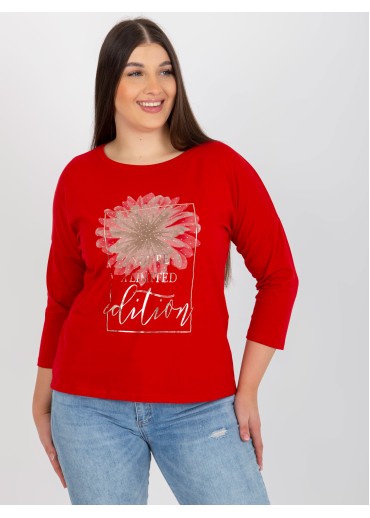 Červené tričko s potlačou