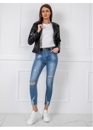 Čierna koženková bunda