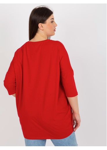 Červená tunika s potlačou